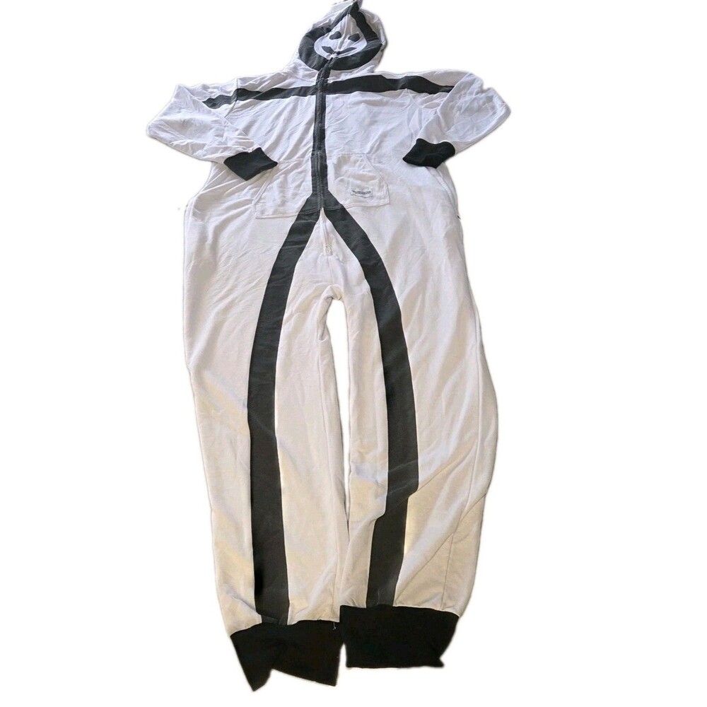 TIPSY ELVES Unisex Stick Figure One Piece Zip Up Costume Halloween Size XL